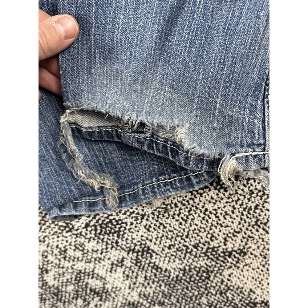 BKE Denim Culture Womens 31L (35 X 31.5) Distressed Destroyed‎ Boot Thick Stitch - Picture 4 of 16